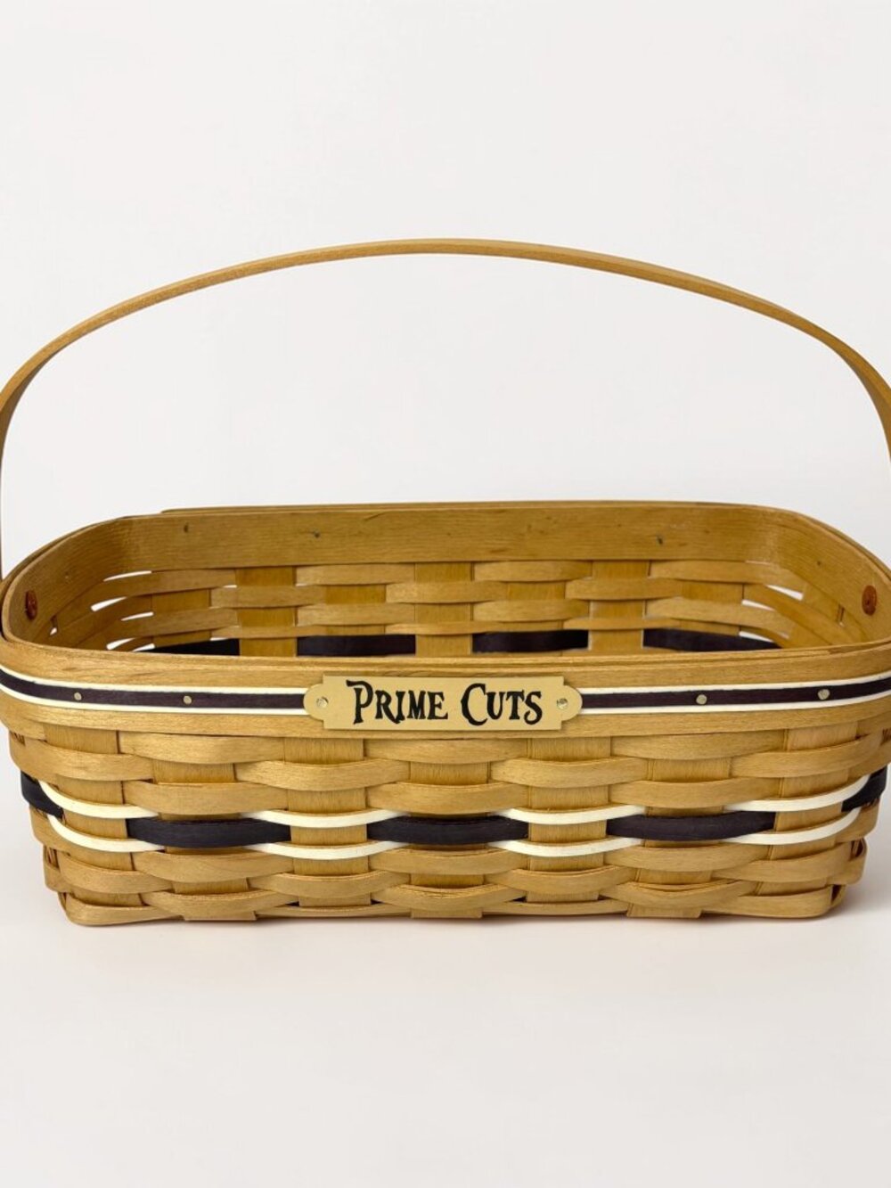 American Traditions Prime Cuts Woven Wood Market Basket 2013